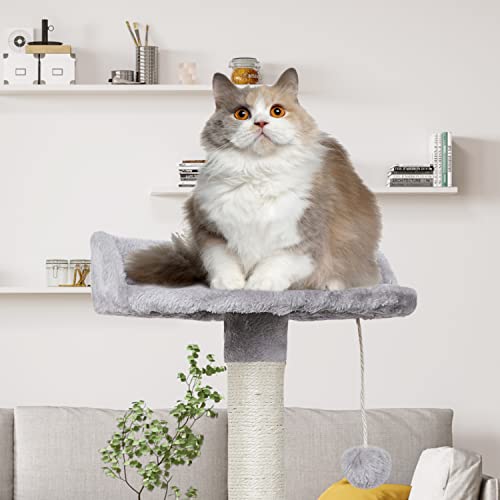 Grey Cat Furniture with Sisal Scratching Posts