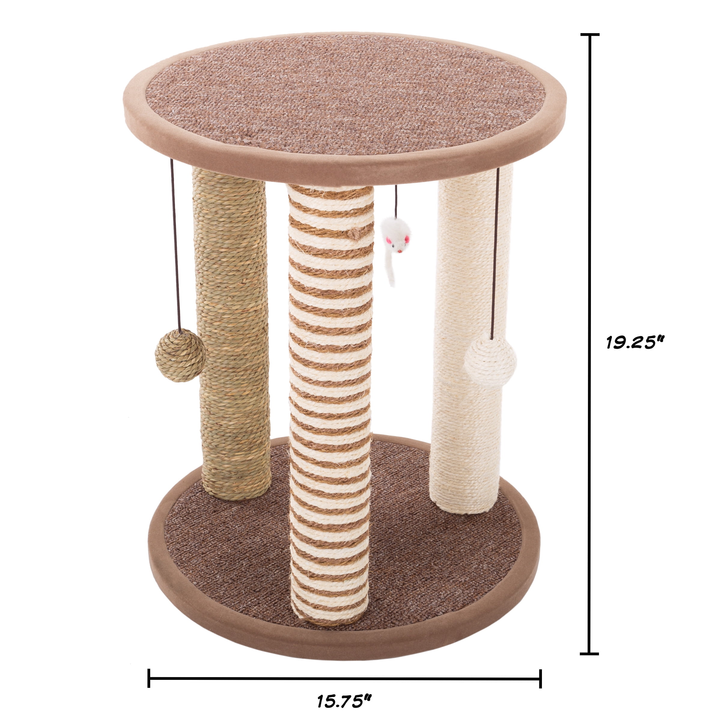 PETMAKER Cat Scratching Tower with Base and Perch