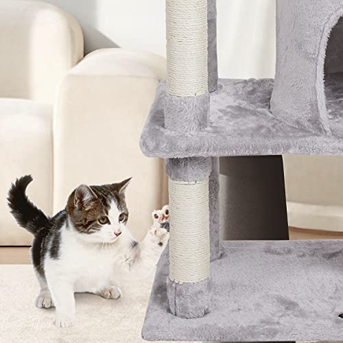 Grey Cat Furniture with Sisal Scratching Posts