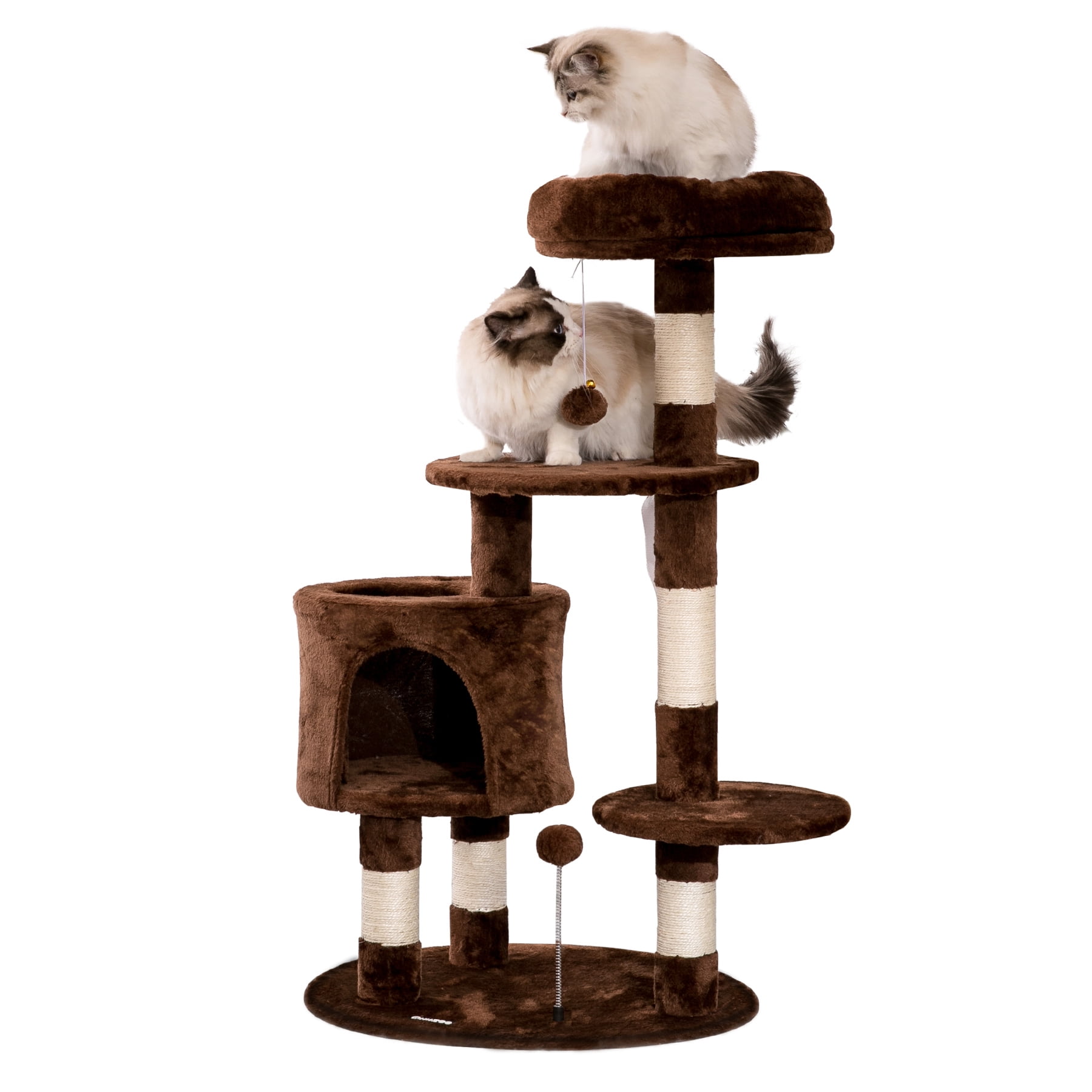 Padded Platform Cat Tree with Scratching Posts