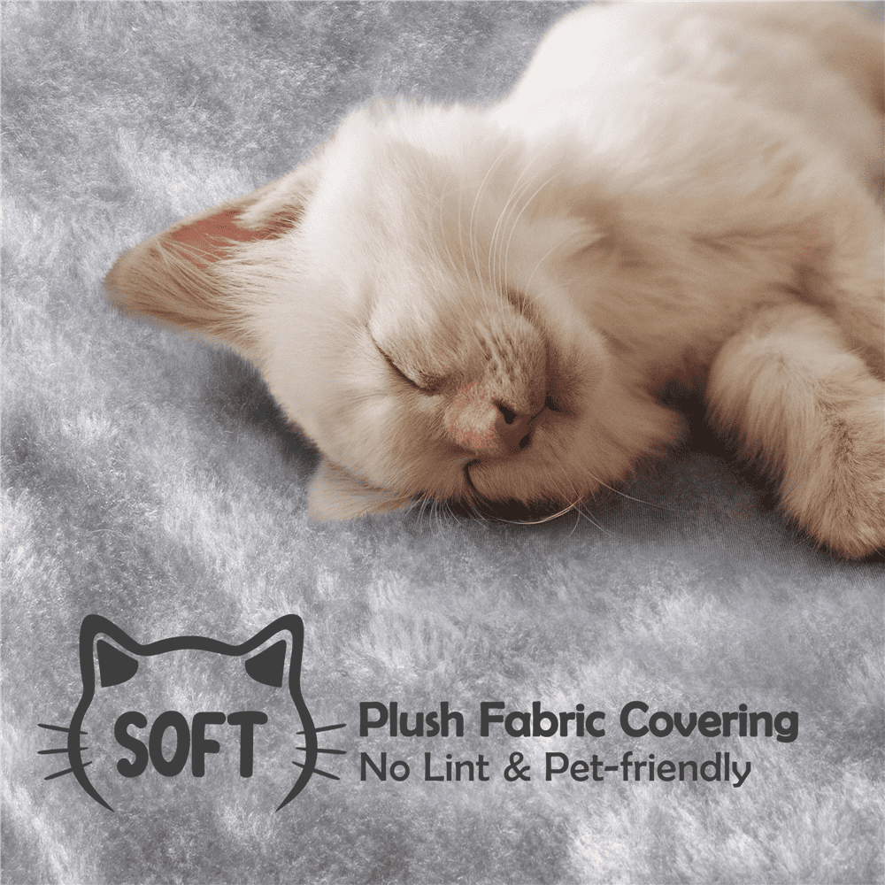 Gray Double Condo Cat Tree with Scratching Post