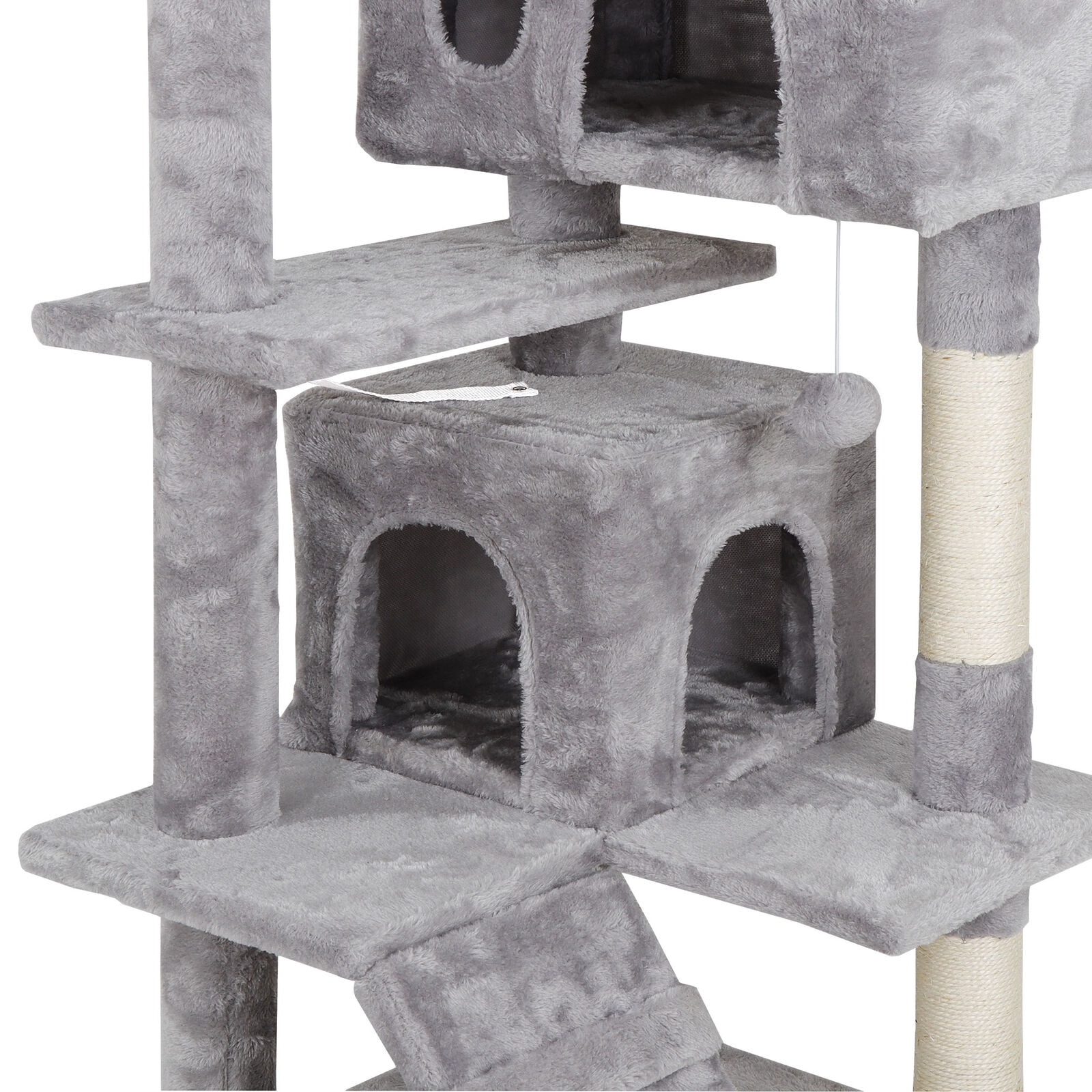 53" Cat Tree Scratching Post Condo with Cave and Ladders