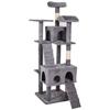 Gray Cat Tree Tower with Multiple Perches