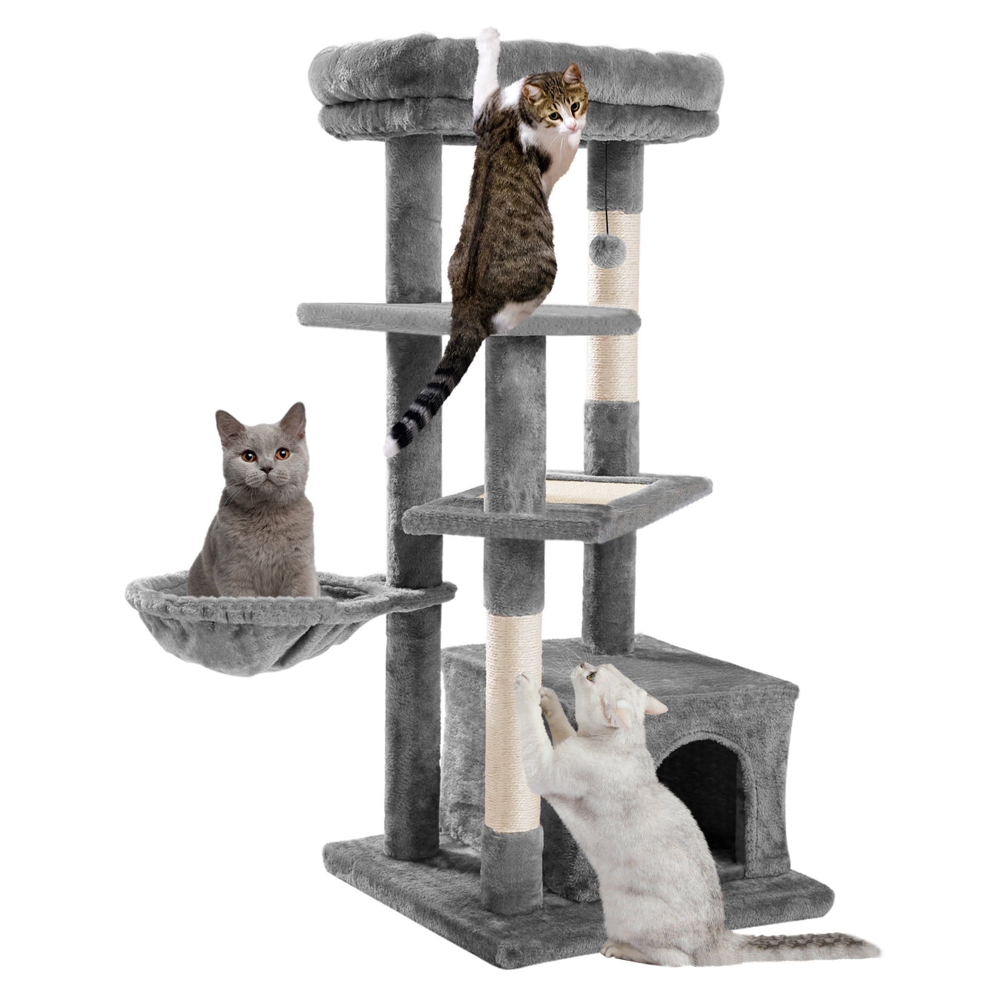 Multi-Level Cat Tree with Scratching Posts & Hammock