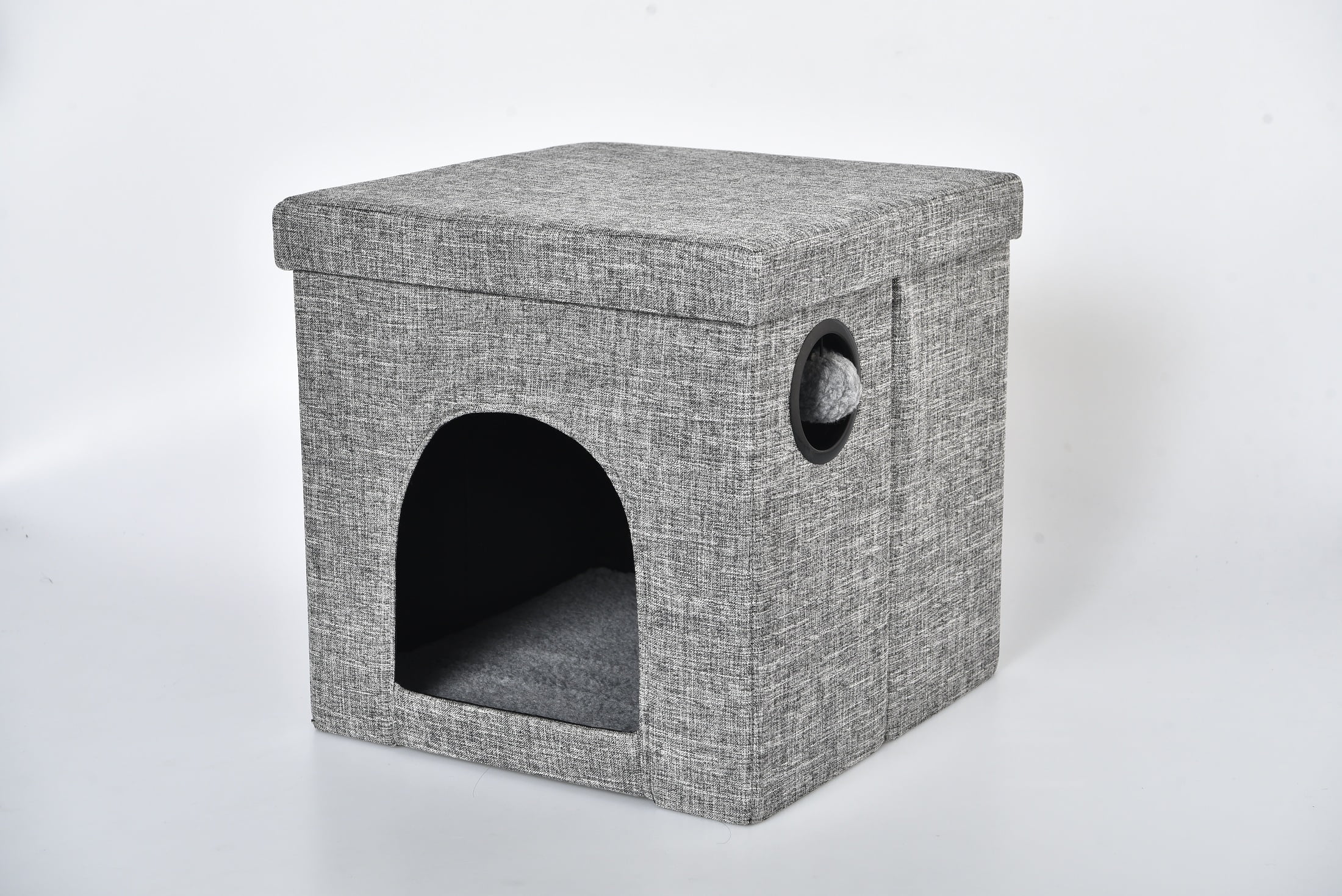 Vibrant Life Small Cat Cube Condo, Gray, 15"
