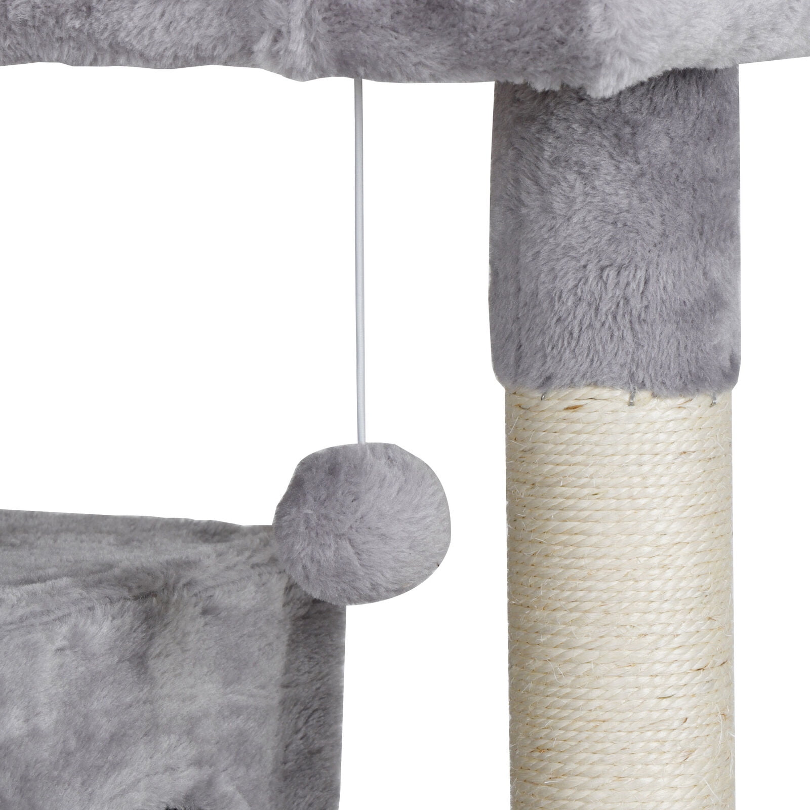 53" Cat Tree Scratching Post Condo with Cave and Ladders