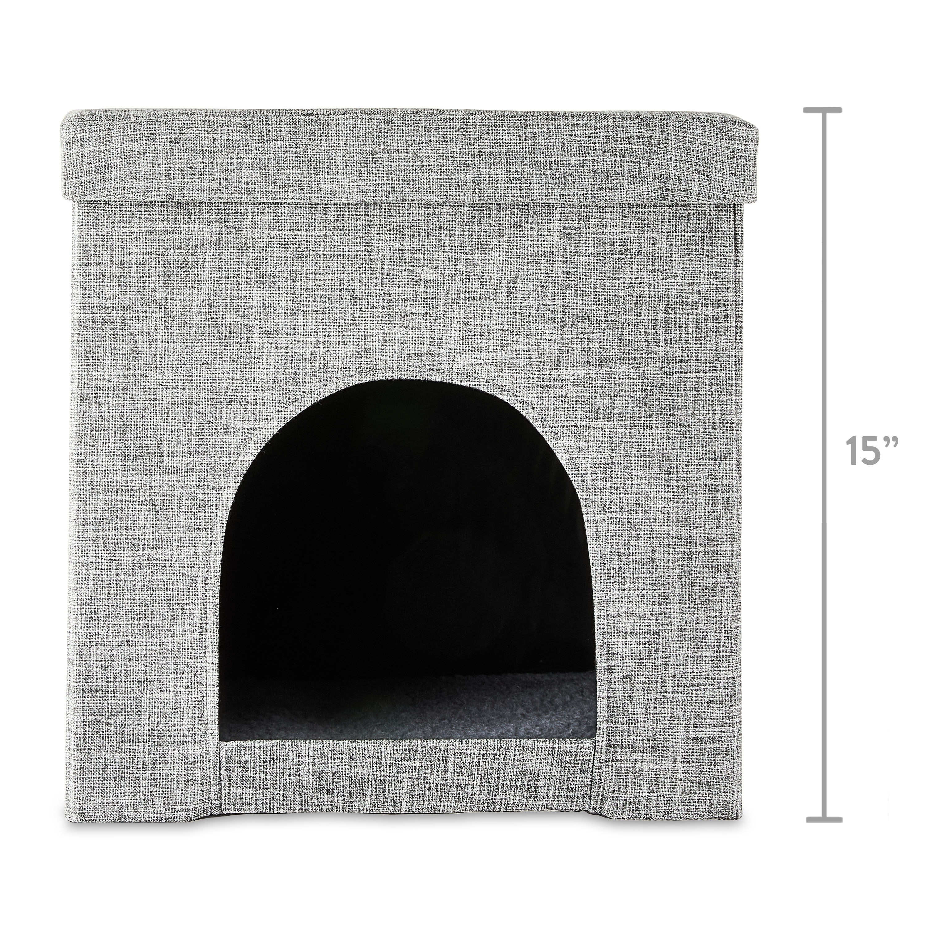 Vibrant Life Small Cat Cube Condo, Gray, 15"