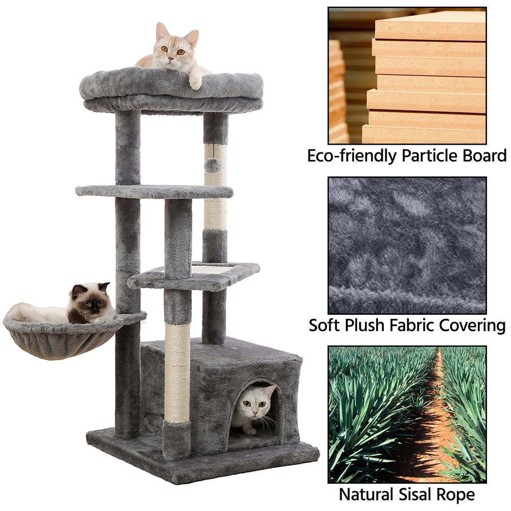 Multi-Level Cat Tree with Scratching Posts & Hammock