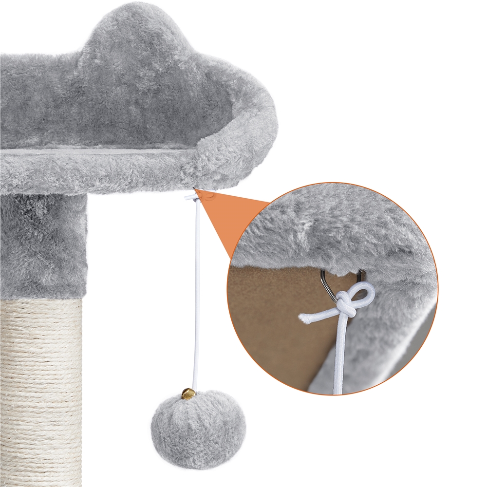 Light Gray Multi-level Cat Tree with Condos