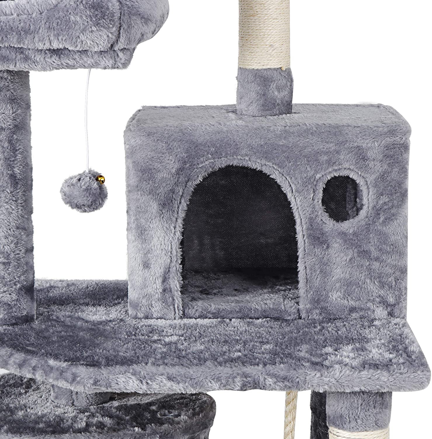ZENY Gray Cat Tree Condo Playhouse