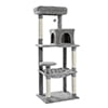Gray Cat Tree Tower with Scratching Posts