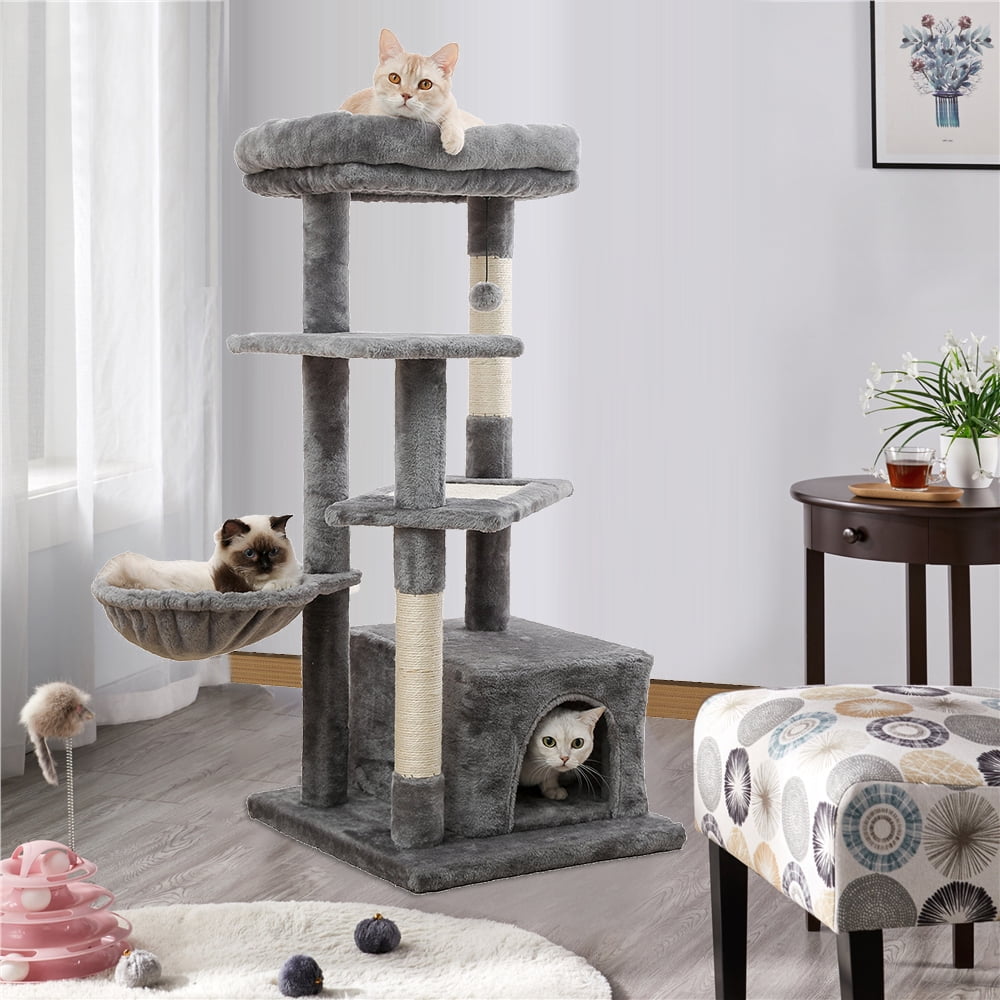 Multi-Level Cat Tree with Scratching Posts & Hammock
