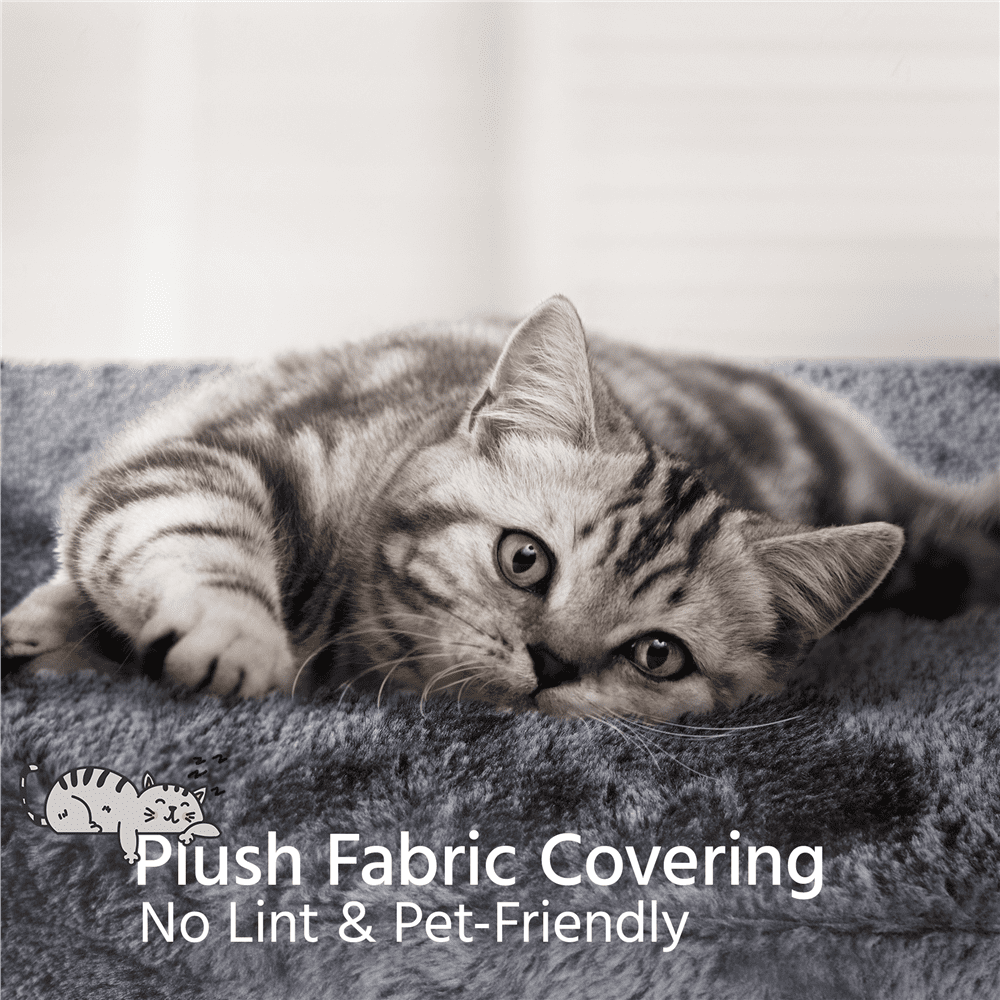 Dark Gray Cat Tree Tower with Condo