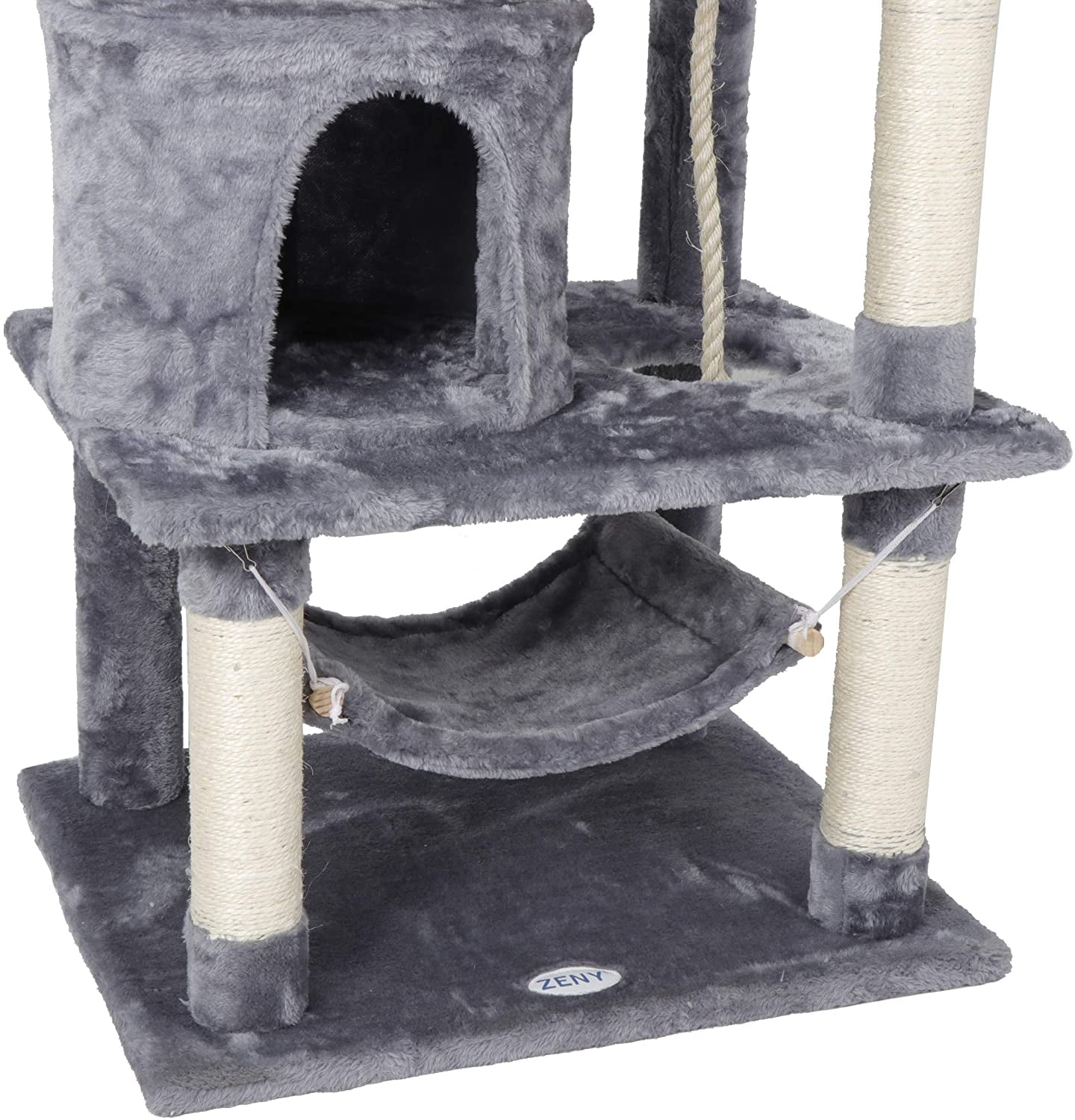 ZENY Gray Cat Tree Condo Playhouse