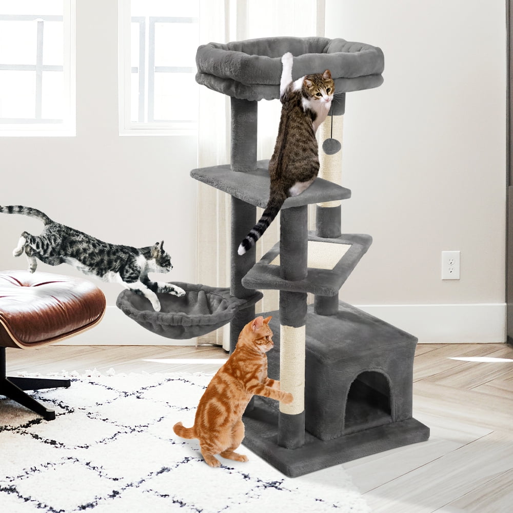 Multi-Level Cat Tree with Scratching Posts & Hammock