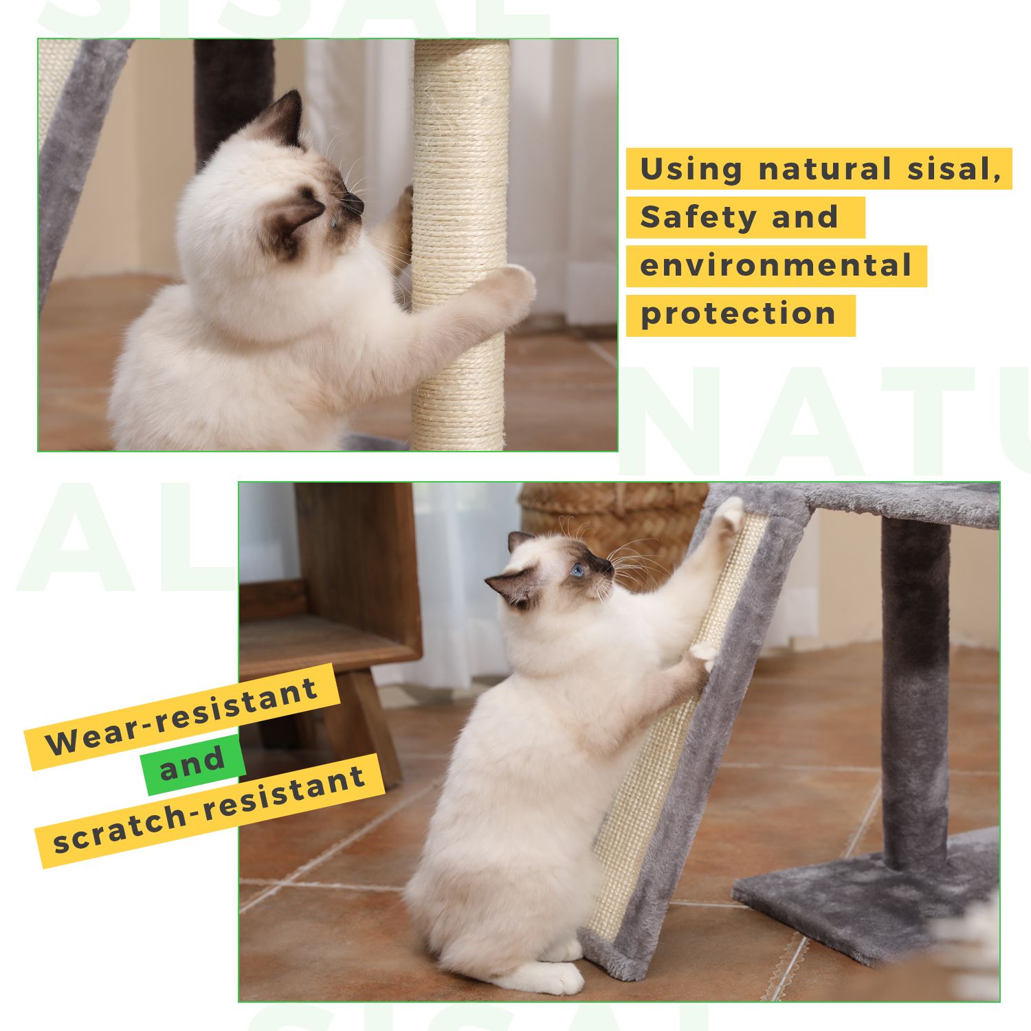 Gray Cat Tree Tower for Kittens