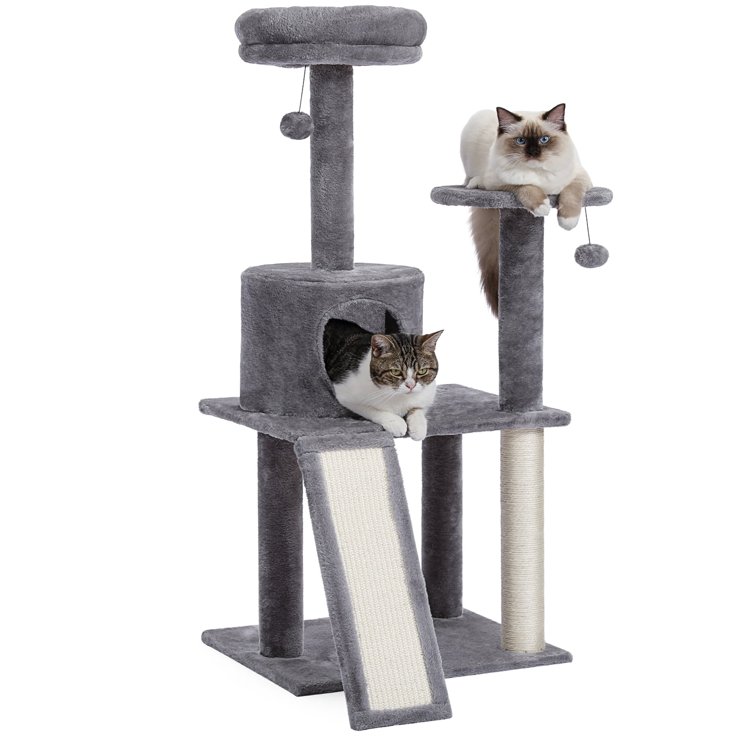 Gray Cat Tree Tower for Kittens