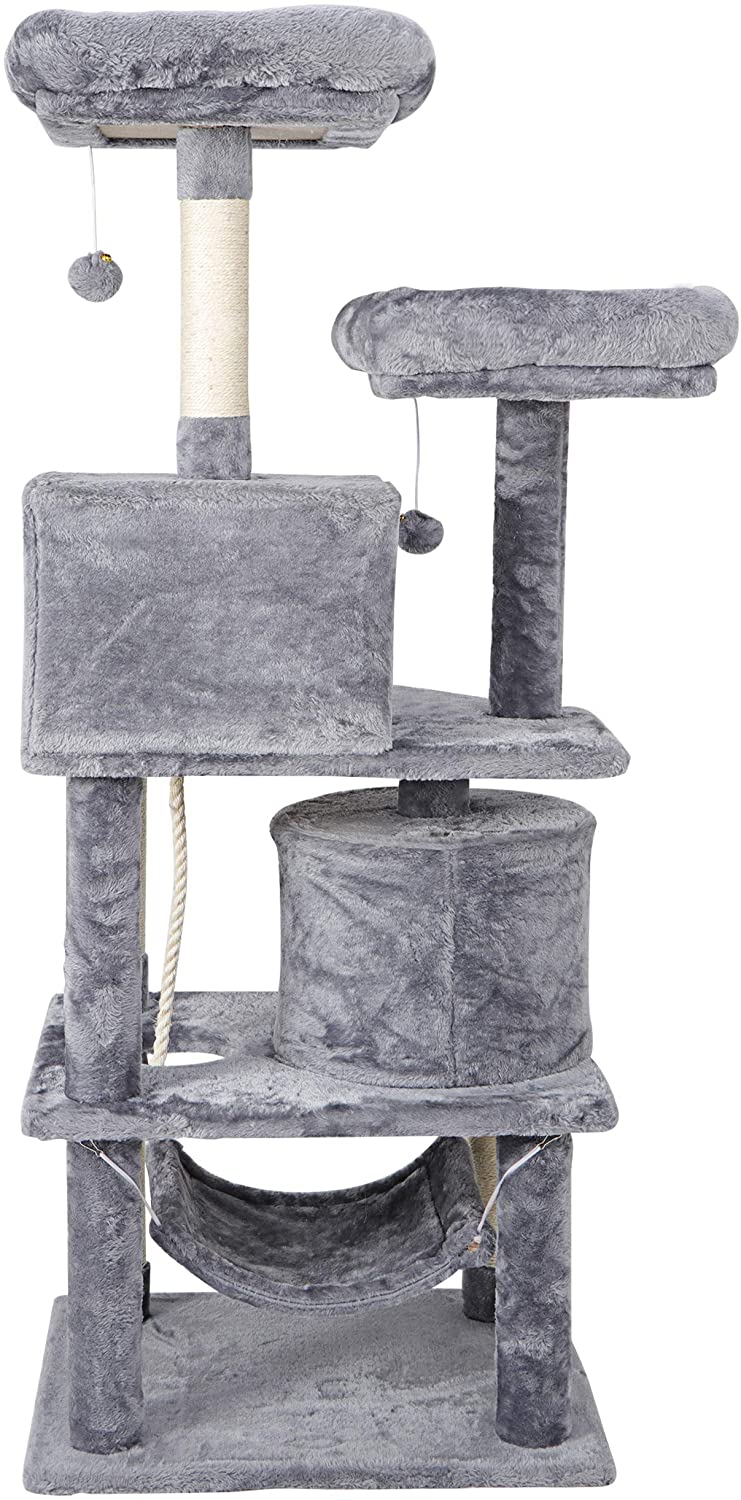 ZENY Gray Cat Tree Condo Playhouse