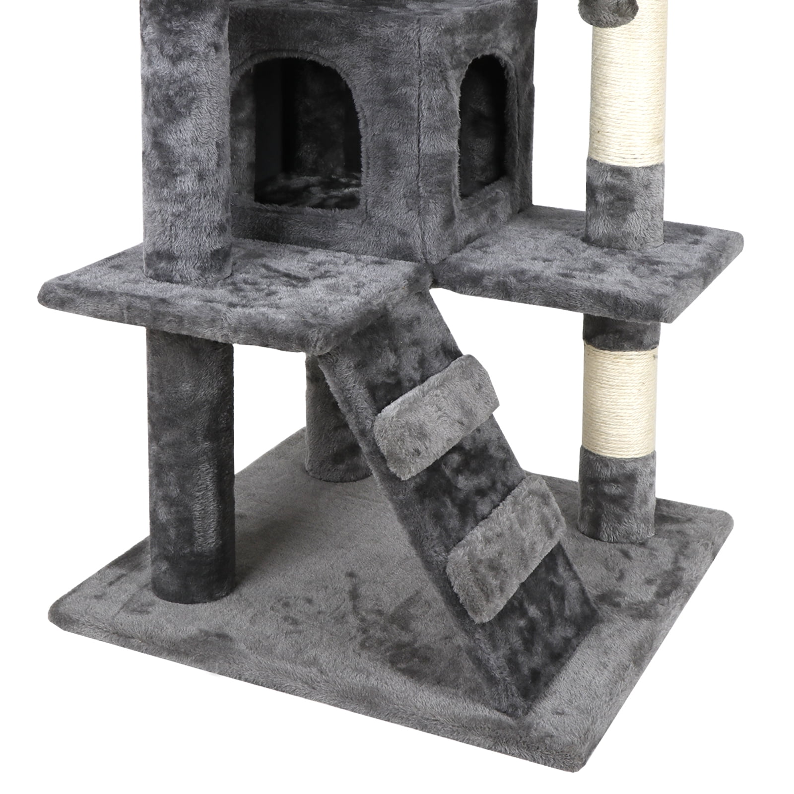 Dark Gray Cat Tree Playhouse with Cave