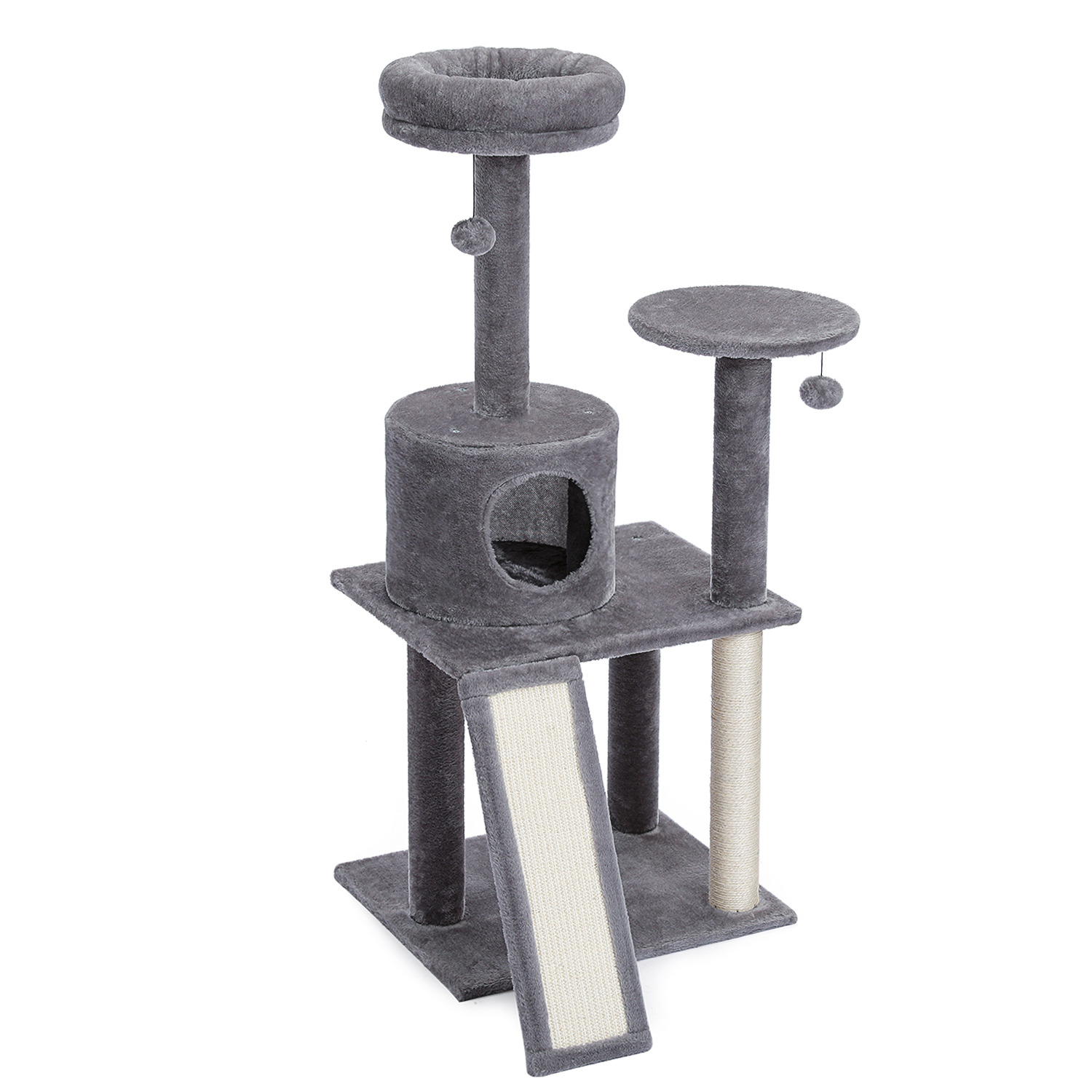 Gray Cat Tree Tower for Kittens