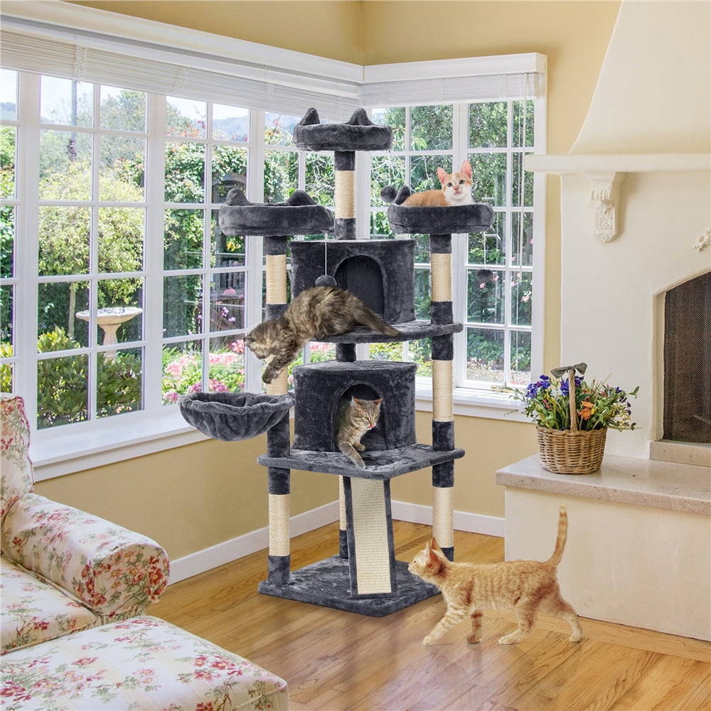 Large 2-condo Cat Tree with Scratching Post