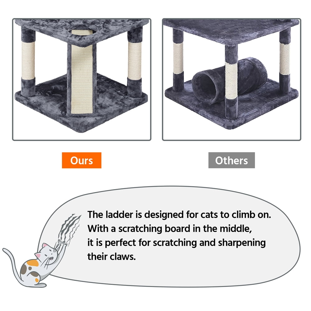 Large 2-condo Cat Tree with Scratching Post