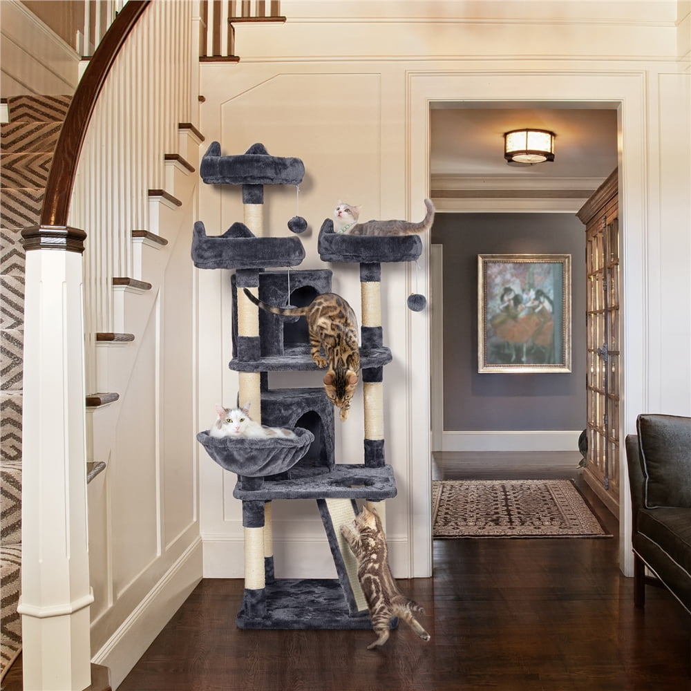 Large 2-condo Cat Tree with Scratching Post