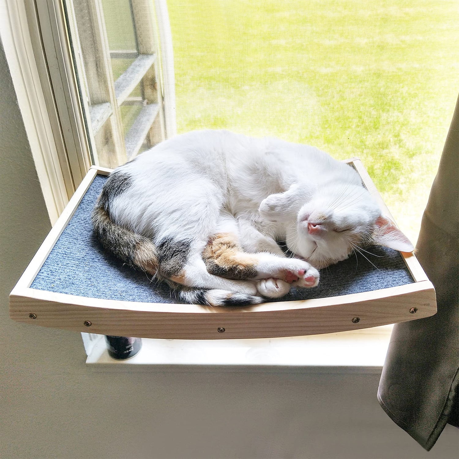 Gray Cat Window Perch - Strong Suction Cups