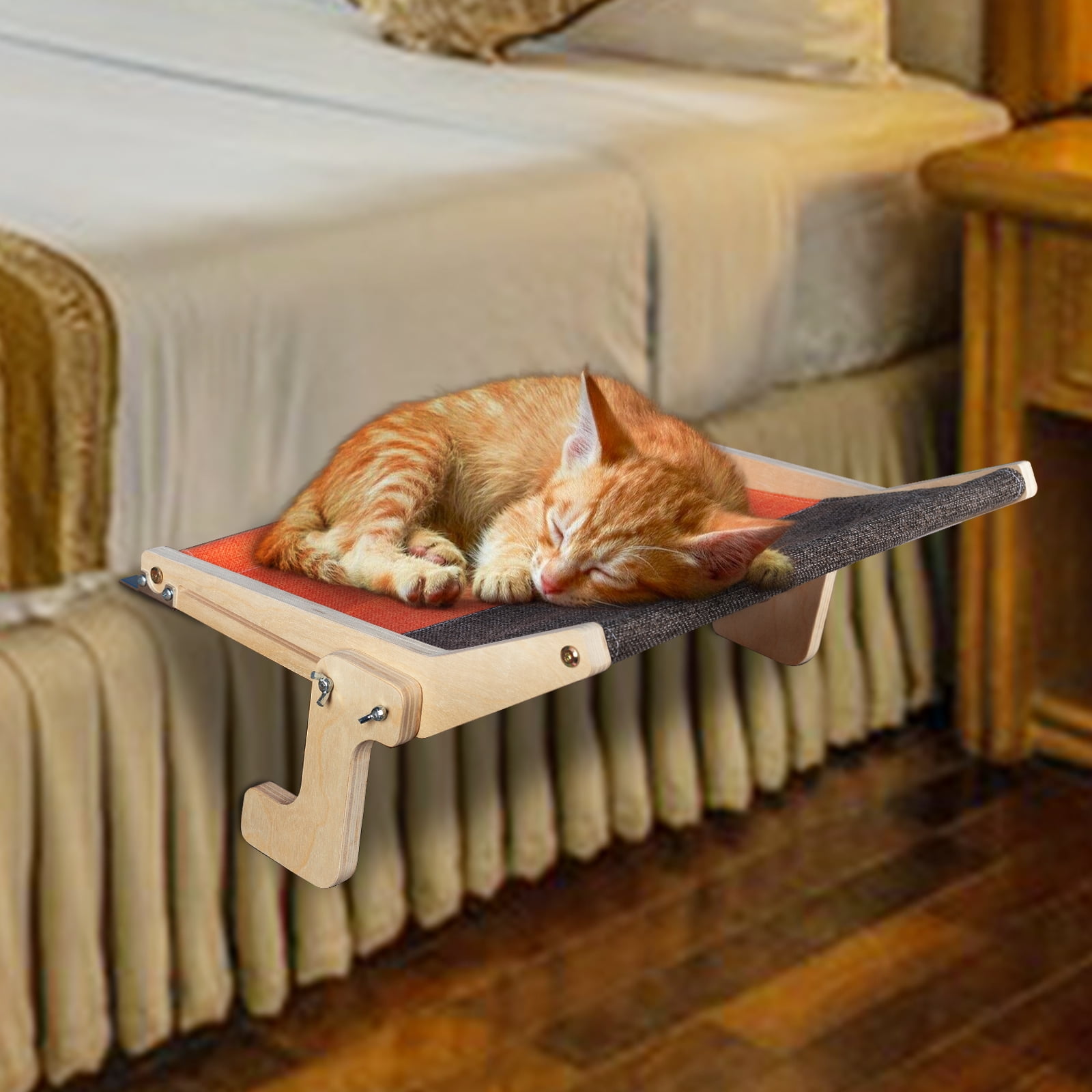 Gray Cat Window Perch for Large Cats