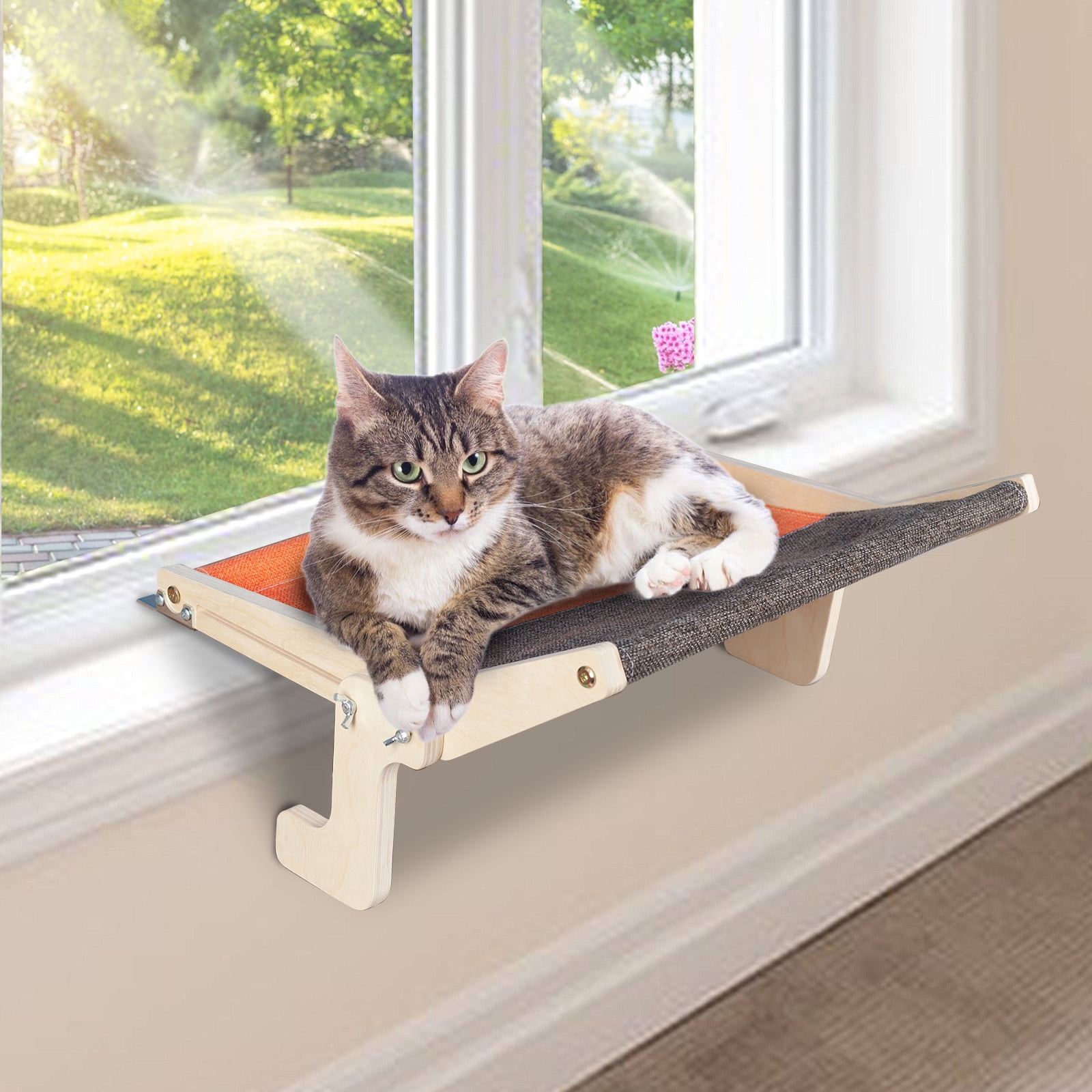 Gray Cat Window Perch for Large Cats