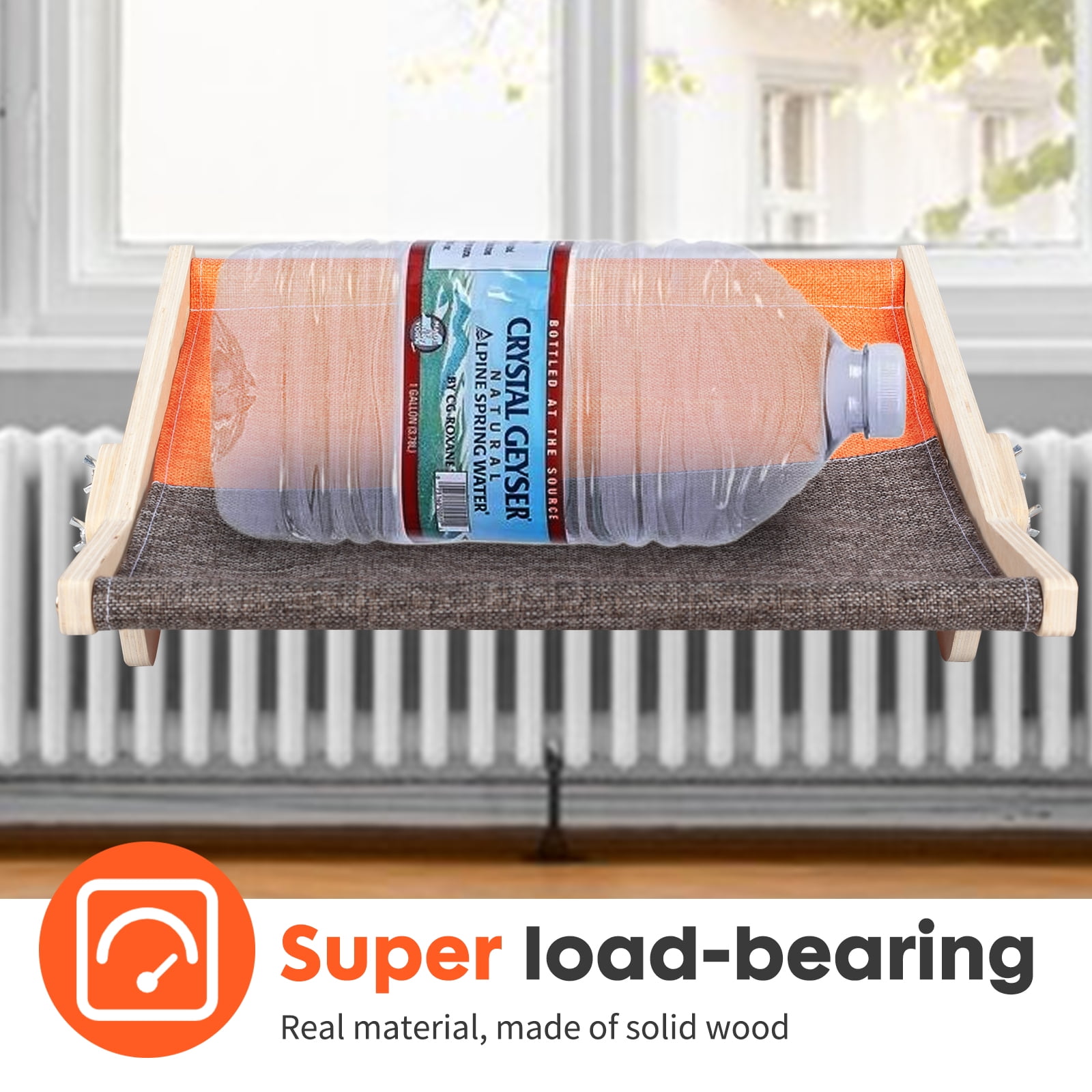 Gray Cat Window Perch for Large Cats