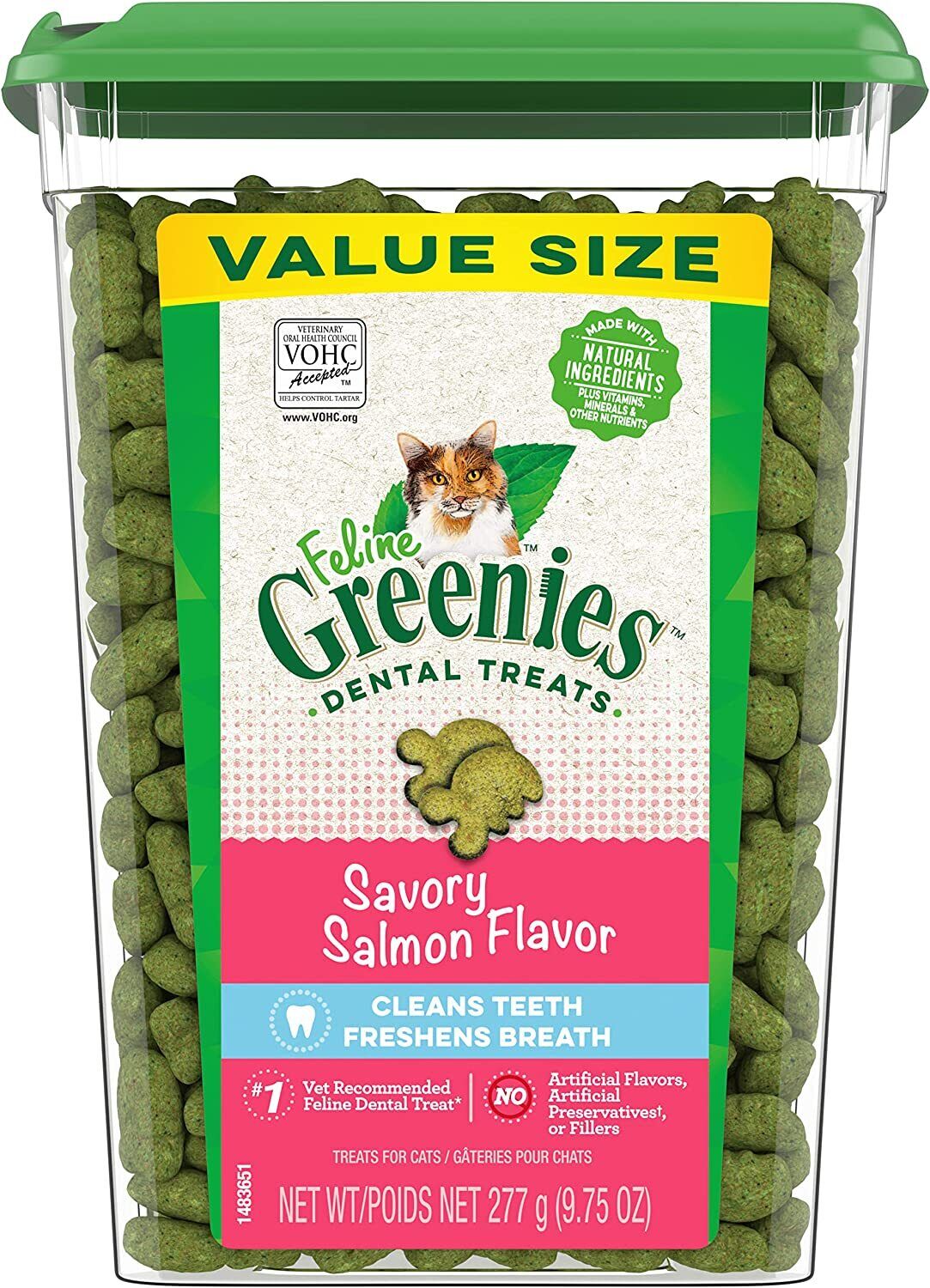 Salmon-flavored Greenies Feline Dental Treats, 9.75 oz