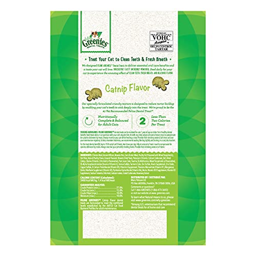 Catnip Feline Greenies Dental Treats for Cats
