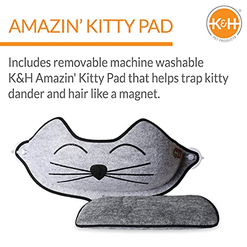 EZ Mount Window Cat Bed - Gray Kitty Face