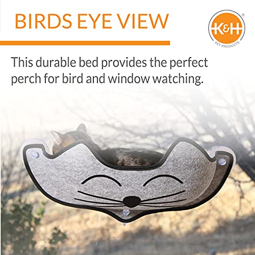 EZ Mount Window Cat Bed - Gray Kitty Face