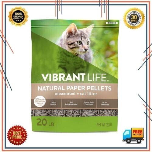 Vet Recommended Natural Paper Pellet Cat Litter