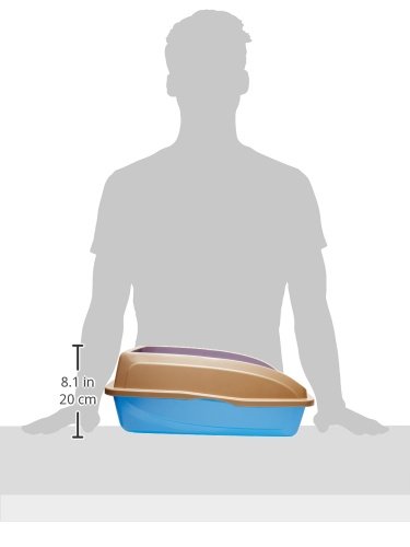 Blue Van Ness High-Sided Cat Litter Box