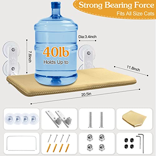 Foldable Cat Window Perch with Suction Cups