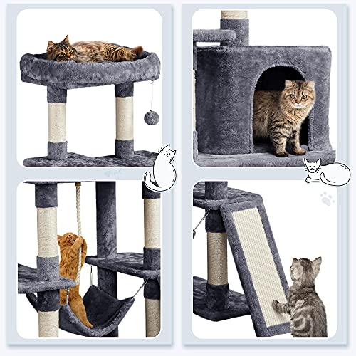 63" Multipurpose Cat Furniture with Sisal Scratching Post