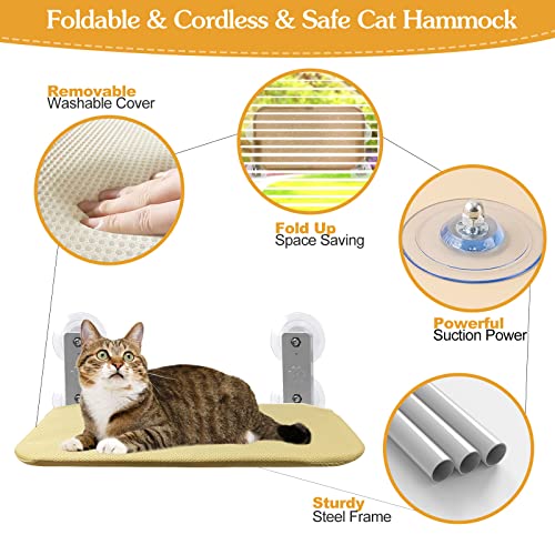 Foldable Cat Window Perch with Suction Cups