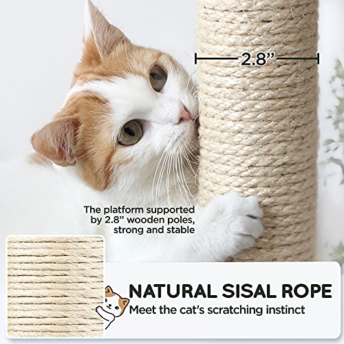 63" Multipurpose Cat Furniture with Sisal Scratching Post
