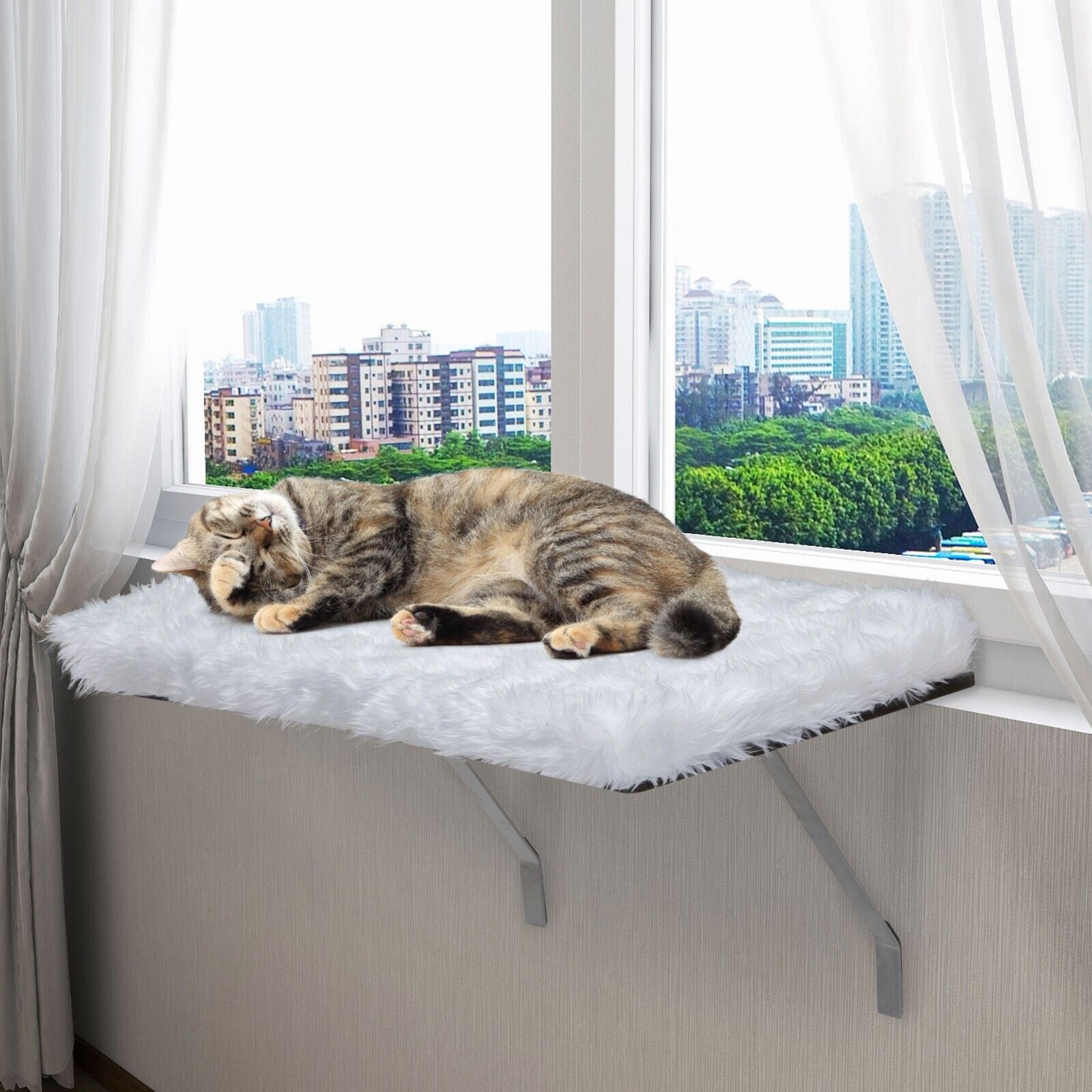 Heavy-Duty Wall-Mounted Cat Perch House