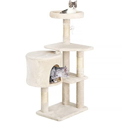 Beige Cat Tree Furniture with Scratching Posts