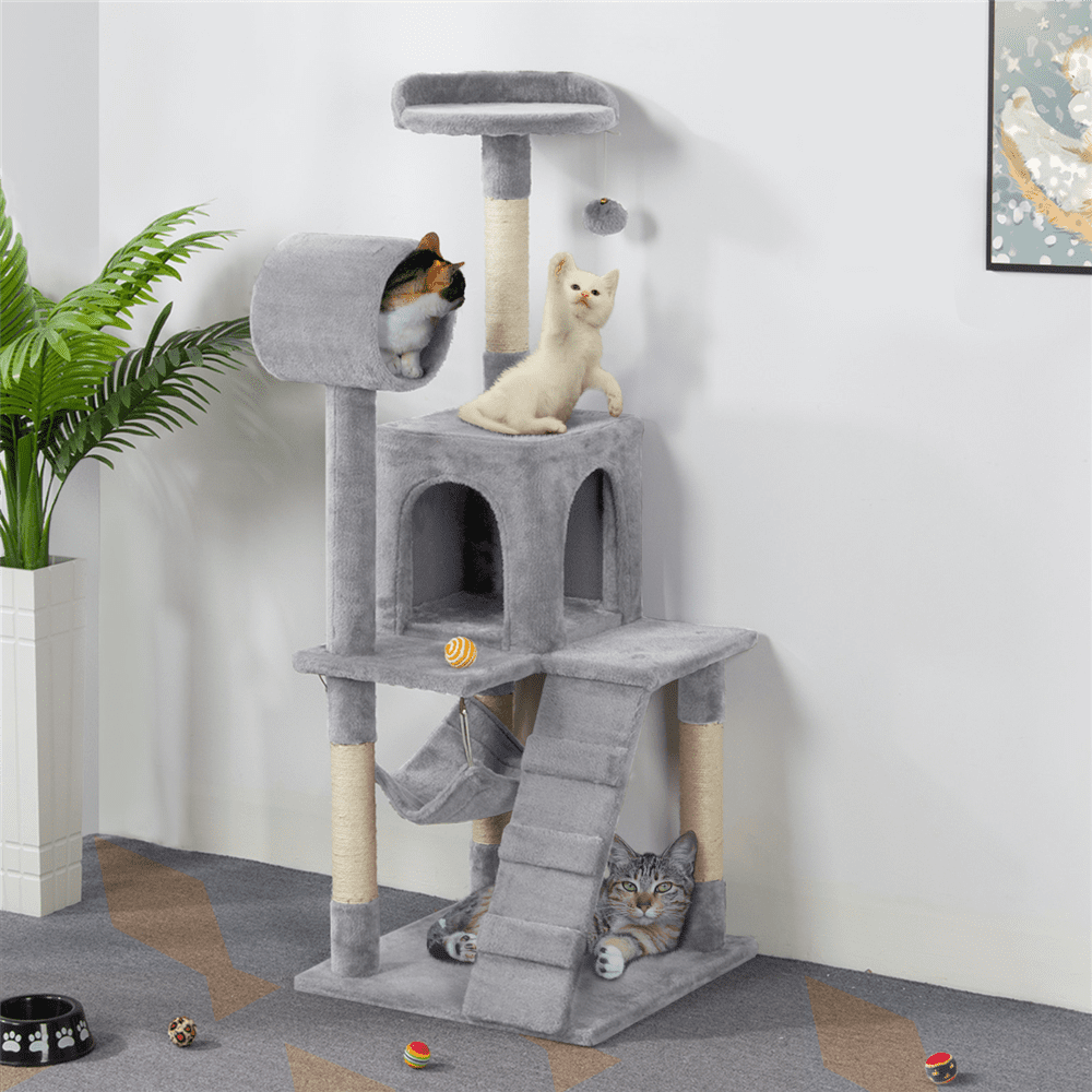 Light Gray Cat Tree Tower & Condo