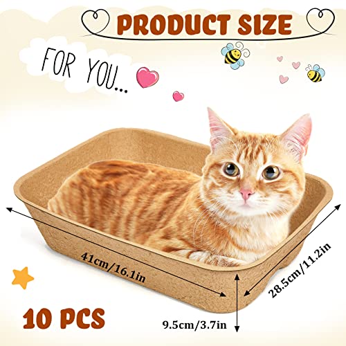 10-Pack Disposable Cat Litter Trays