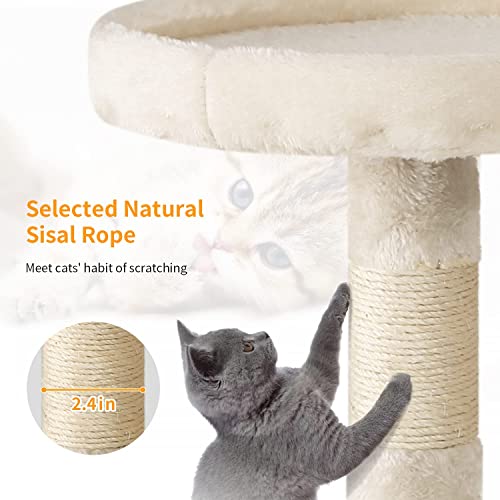 Beige Cat Tree Furniture with Scratching Posts