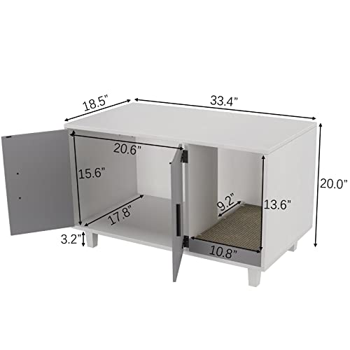 Stackable Gray & White Cat Enclosure Furniture