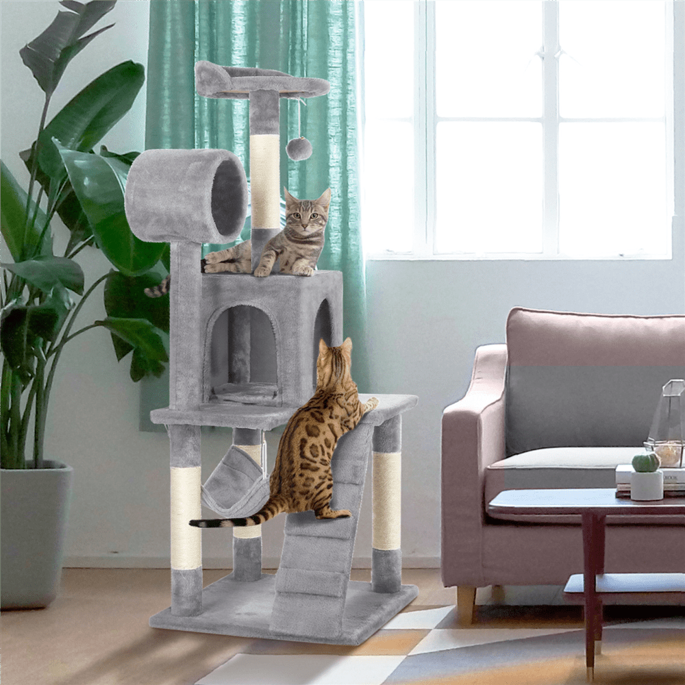 Light Gray Cat Tree Tower & Condo
