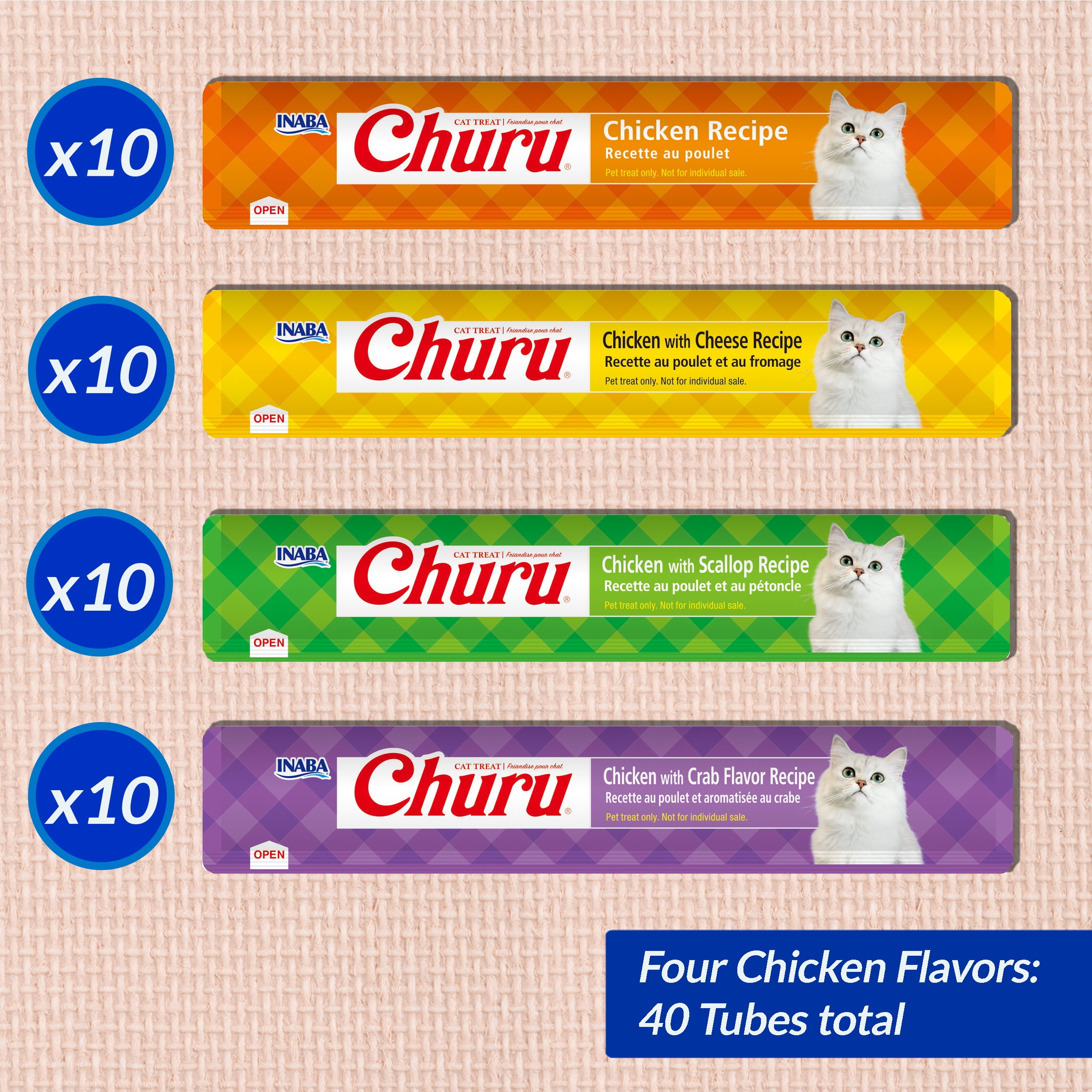 Inaba Churu Chicken Cat Treats, 40 Tubes