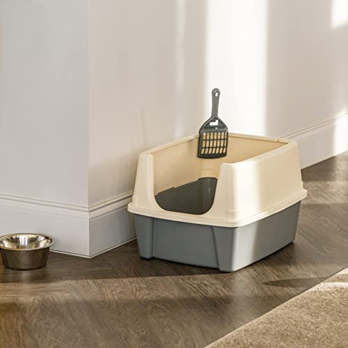 Tall Open Top Cat Litter Box with Scoop